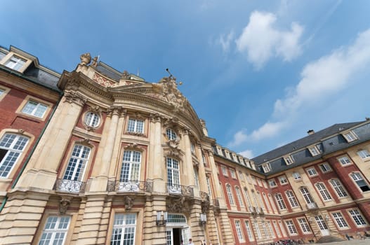 Front of the Schloss (castle) in Munster, Germany. Former residence for the prince-bishops, now it is the administrative centre of the University of Munster.