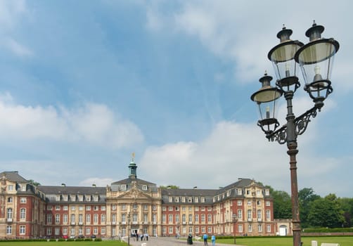Schloss (castle) in Munster, Germany. Former residence for the prince-bishops, now it is the administrative centre of the University of Munster.