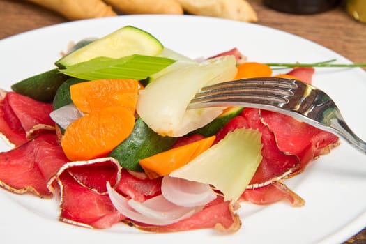 bresaola with  vegetables