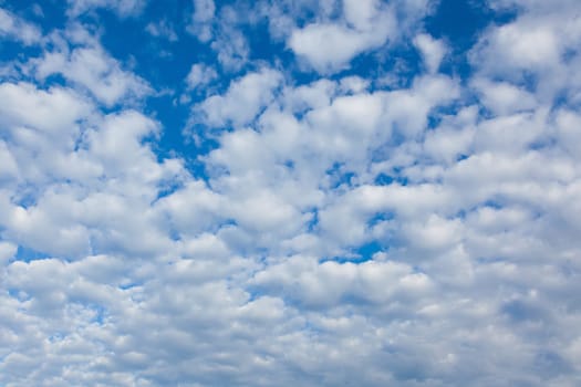 Blue sky background with white clouds