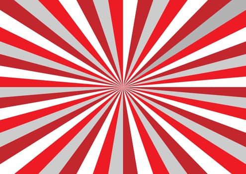 Radiant background in red - white - grey