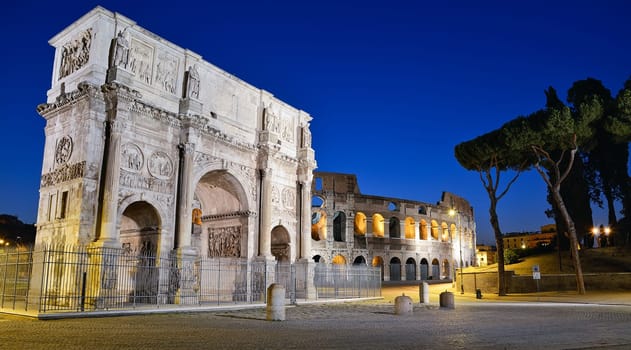 beautiful night image of the eternal city, Rome