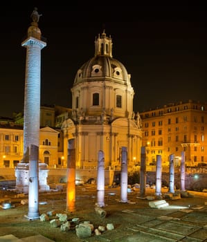 beautiful night image of the eternal city