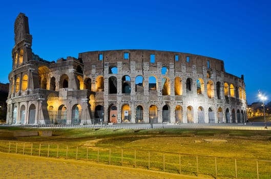 beautiful night image of the eternal city