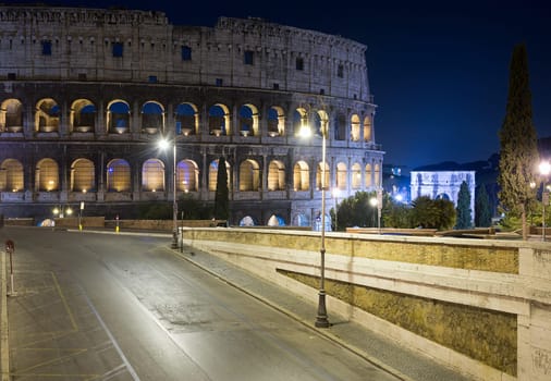 beautiful night image of the eternal city