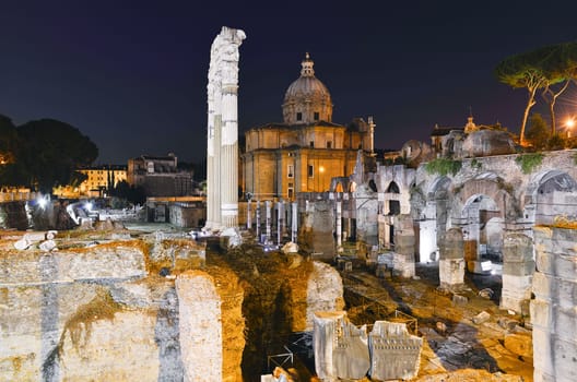 beautiful night image of the eternal city