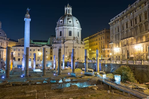 beautiful night image of the eternal city
