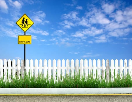school sign zone