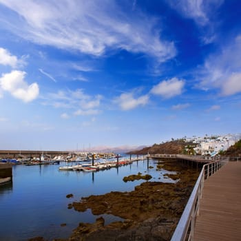 Lanzarote Puerto del Carmen port in Canary Islands