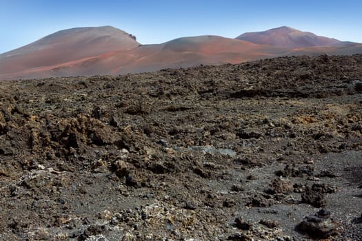 Lanzarote Timanfaya National Park Fire Mountains volcanic lava stone In Canary Islands