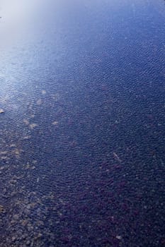 blue river water texture with volcanic rolling stones ripple texture