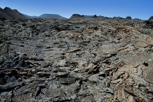 Lanzarote Timanfaya National Park Fire Mountains volcanic lava stone In Canary Islands