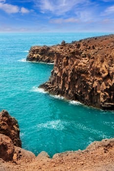 Lanzarote Los hervideros like boiling water caves in canary Islands