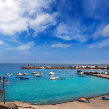 Lanzarote Playa Blanca beach in Atlantic Canary Islands