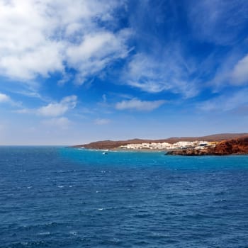 Lanzarote El Golfo Atlantic ocean cityscape in Canary Islands