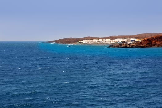 Lanzarote El Golfo Atlantic ocean cityscape in Canary Islands
