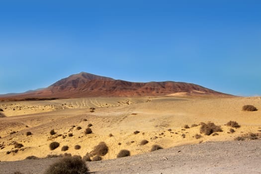 Ajaches mountain in Lanzarote Punta Papagayo at Canary Islands