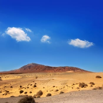 Ajaches mountain in Lanzarote Punta Papagayo at Canary Islands