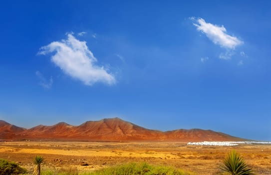 Ajaches mountain in Lanzarote Punta Papagayo at Canary Islands