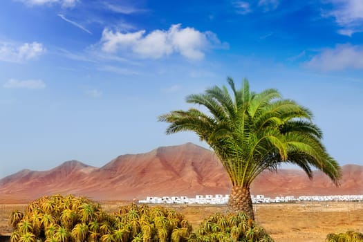 Ajaches mountain in Lanzarote Punta Papagayo at Canary Islands