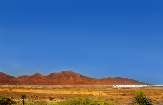 Ajaches mountain in Lanzarote Punta Papagayo at Canary Islands