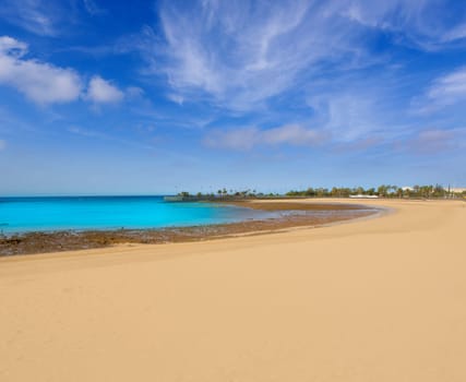 Arrecife Lanzarote Playa del Reducto beach aerial   view in Canary Islands