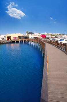 Lanzarote Marina Rubicon port at Playa Blanca in Canary Islands