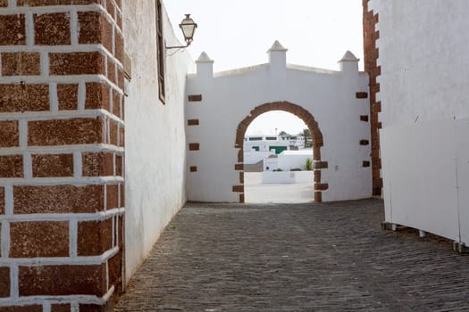 Lanzarote Teguise white and stone village in Canary Islands
