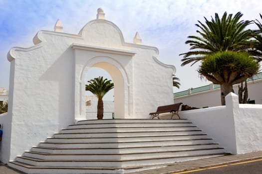 Lanzarote Teguise white and stone village in Canary Islands