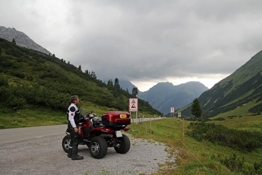 Sudden change in the weather in the mountains