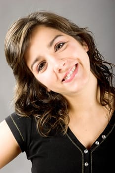 Portrait of a beautiful young and attractive woman