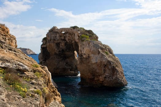 Rock Es Pontas in the south of majorca, spain