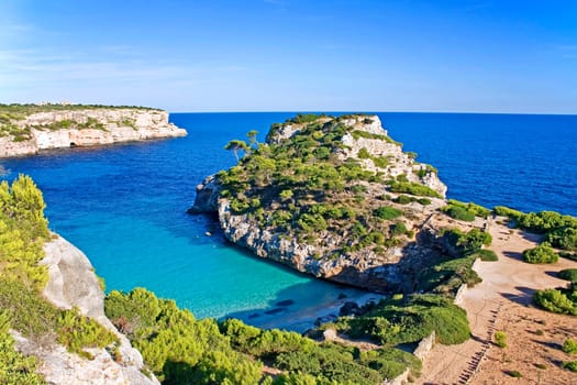 idyllic bay Cala d'es Moro on the isle Majorca