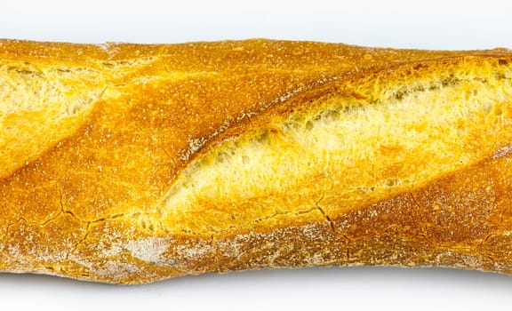 rye bread loaf isolated on white background