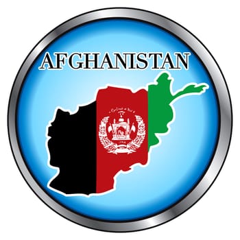 Vector Illustration for Afghanistan, Round Button.