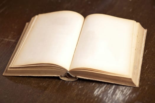 Old Antique Book on wooden table