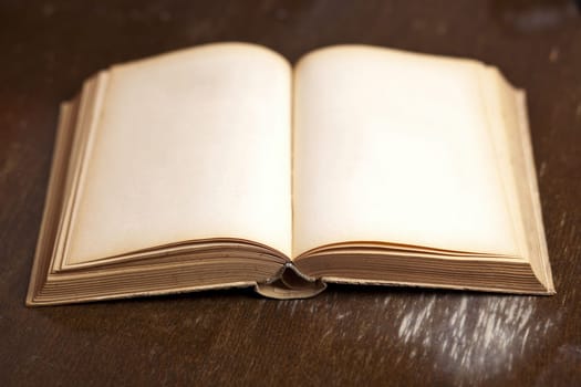 Old Antique Book on wooden table