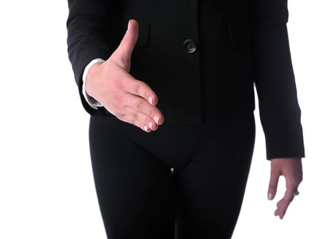 Womans Hand Ready For Handshaking