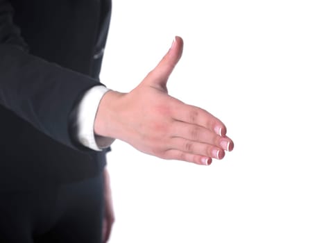 Womans Hand Ready For Handshaking