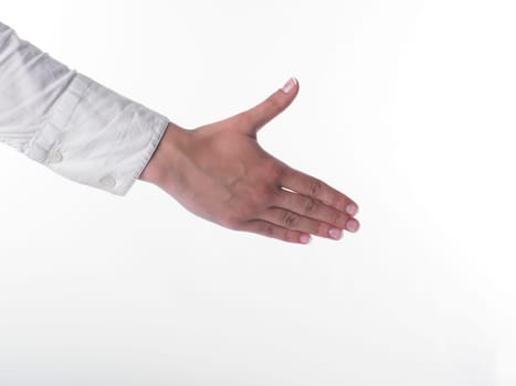 Womans Hand Ready For Handshaking
