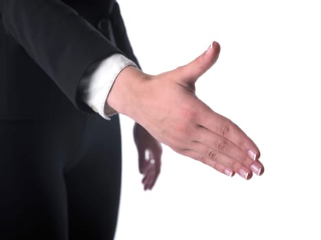 Womans Hand Ready For Handshaking