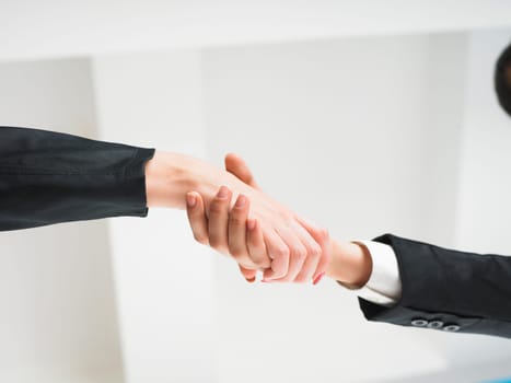 Office Handshake Handshaking low angle top