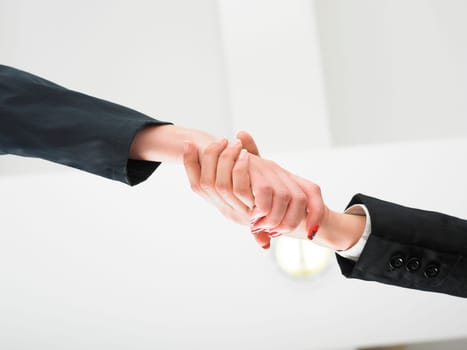 Office Handshake Handshaking low angle top