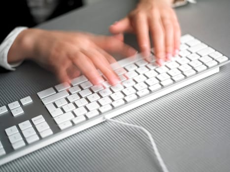 Secretary Speed Business Speedy Typing In Office on Desk