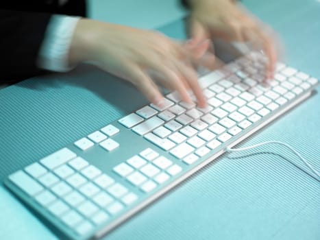 Secretary Speed Business Speedy Typing In Office on Desk