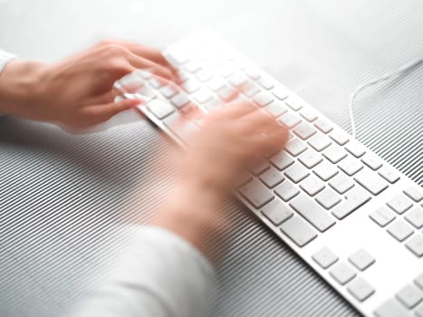 Secretary Speed Business Speedy Typing In Office on Desk