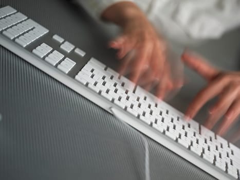 Secretary Speed Business Speedy Typing In Office on Desk