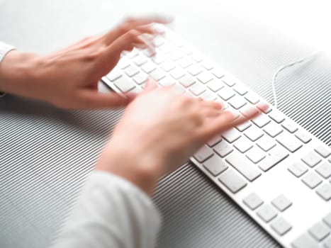 Secretary Speed Business Speedy Typing In Office on Desk
