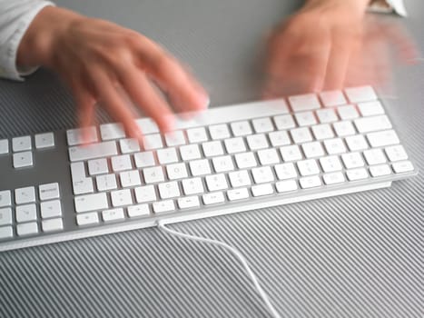 Secretary Speed Business Speedy Typing In Office on Desk