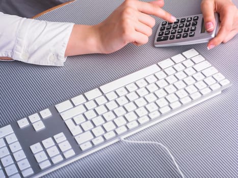 Woman in Business suit Analyzing data and plan